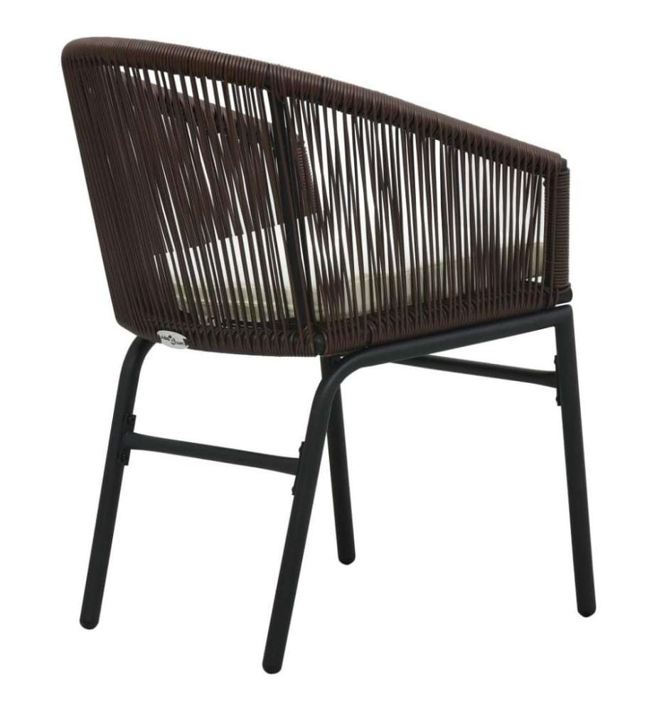 Chaises de jardin 2 pcs Marron Rotin PE
