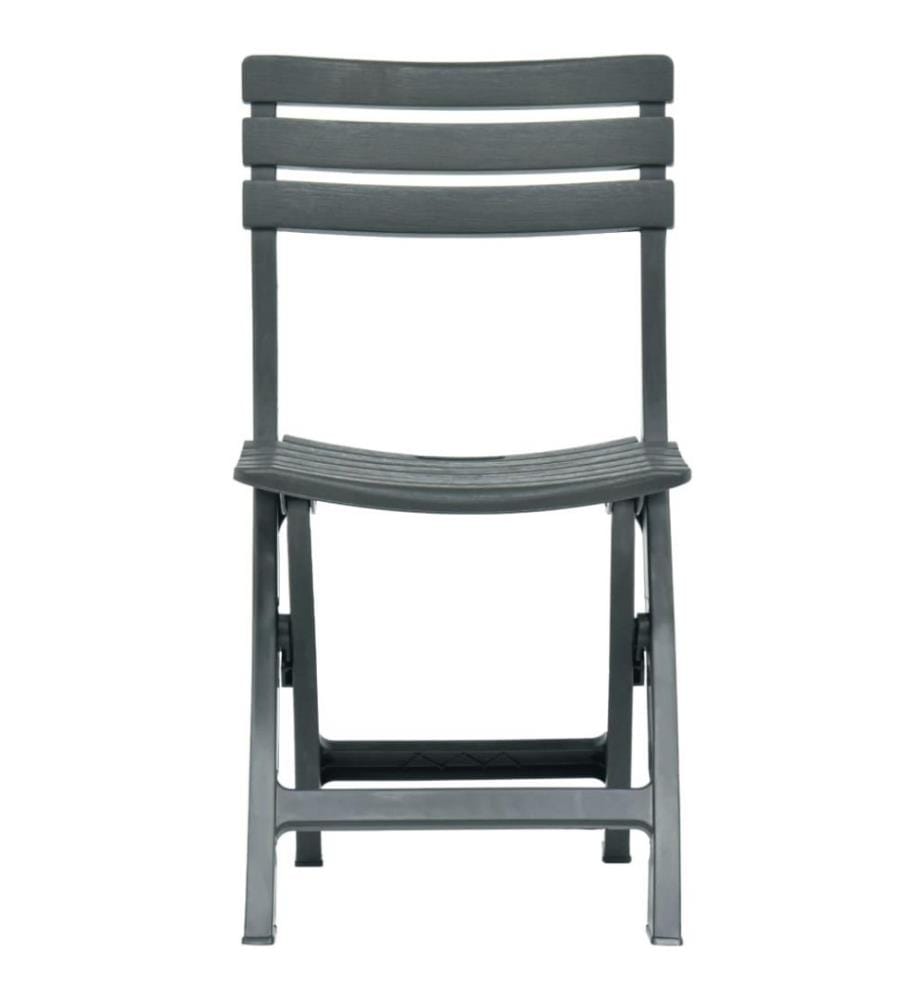 Chaises de jardin pliables 2 pcs Plastique Vert