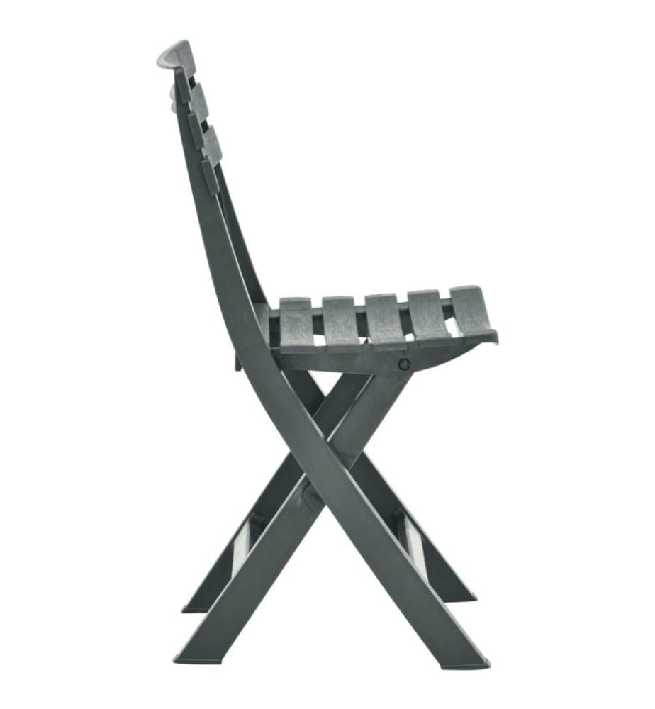 Chaises de jardin pliables 2 pcs Plastique Vert