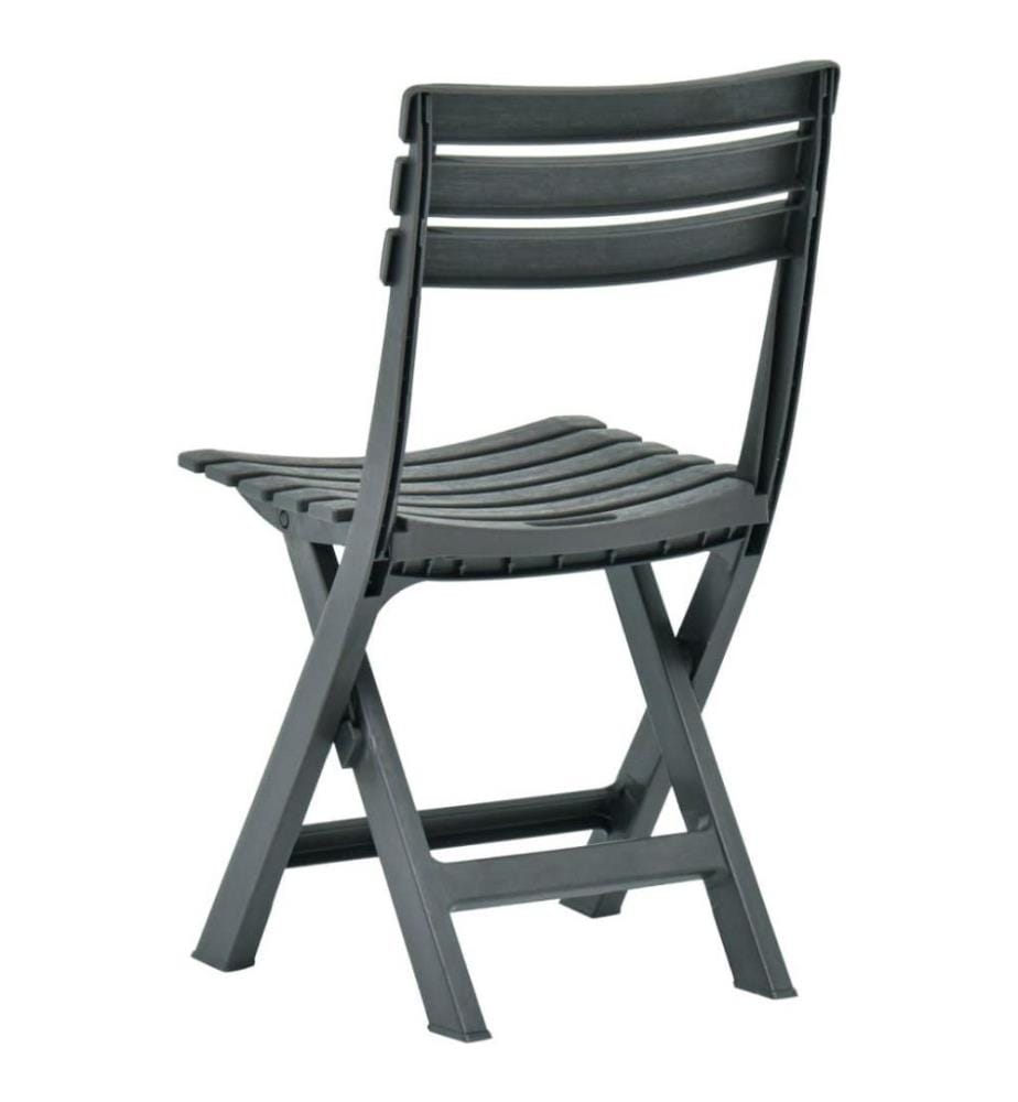 Chaises de jardin pliables 2 pcs Plastique Vert