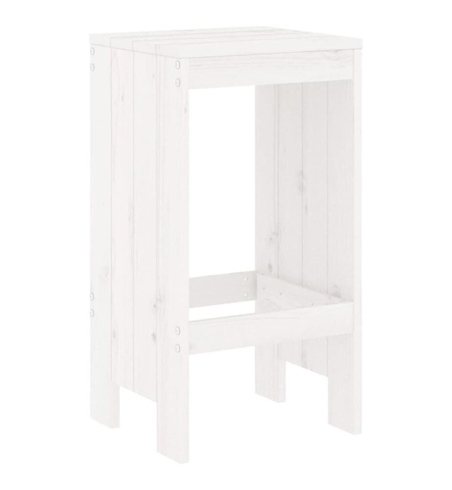 Barhocker 2 Stk. Weiss 40x36x75 cm Massivholz Kiefer