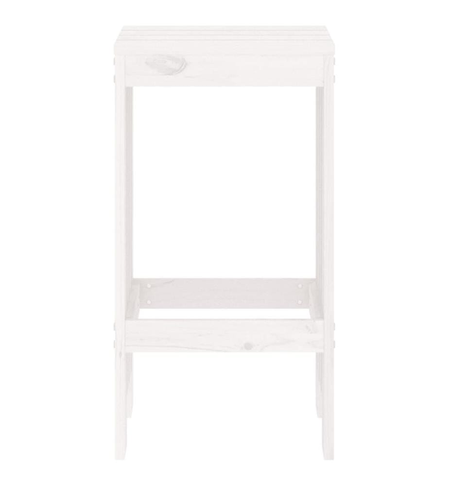 Barhocker 2 Stk. Weiss 40x36x75 cm Massivholz Kiefer