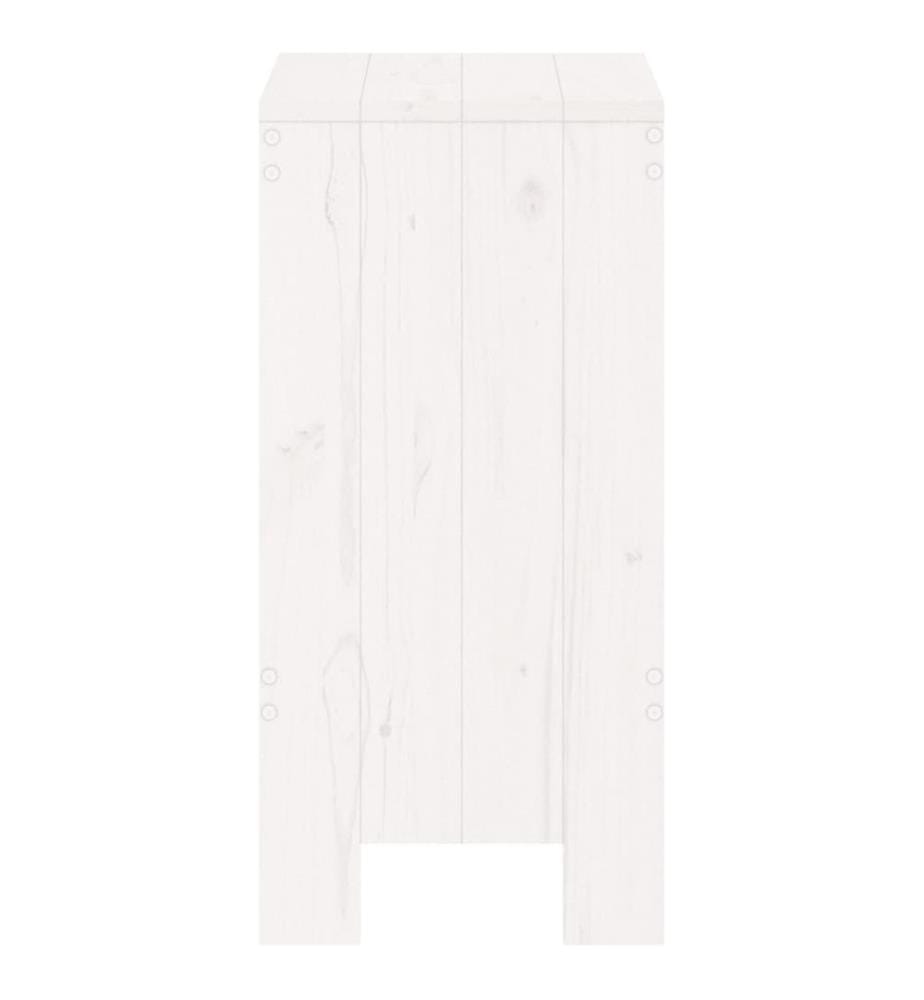 Barhocker 2 Stk. Weiss 40x36x75 cm Massivholz Kiefer