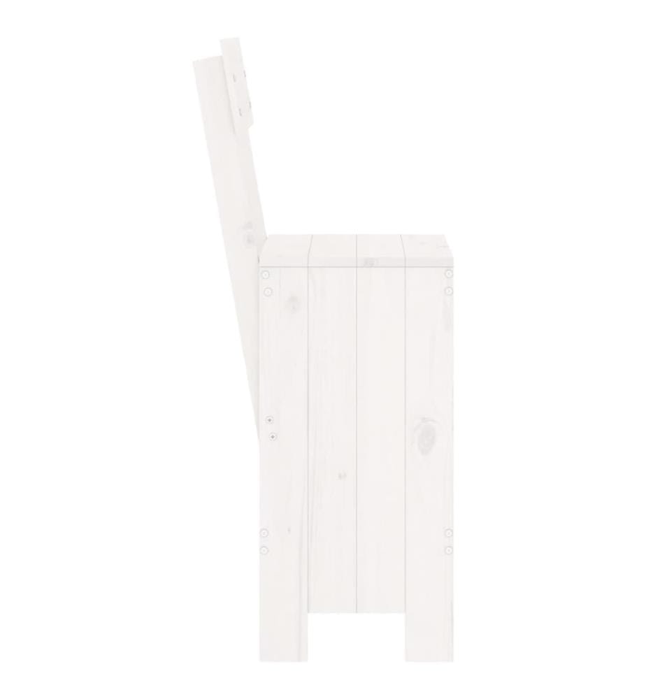 Barhocker 2 Stk. Weiss 40x48,5x115,5 cm Massivholz Kiefer