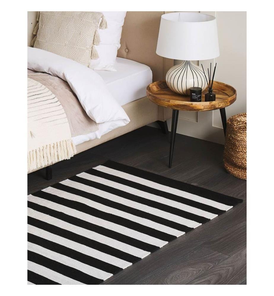 Outdoorteppich TAVAS Schwarz / Weiss 80 x 150 cm