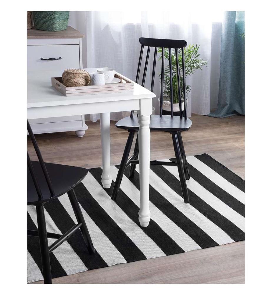 Outdoorteppich TAVAS Schwarz / Weiss 160 x 230 cm