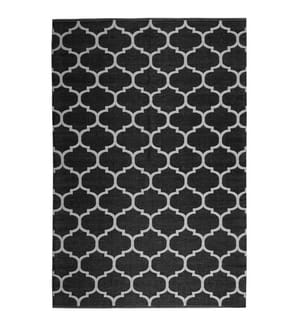 Outdoorteppich ALADANA Schwarz / Weiss 140 x 200 cm Zweiseitig