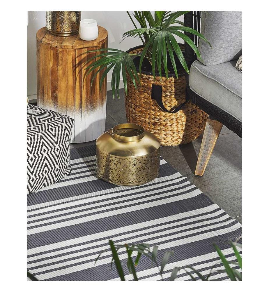 Outdoorteppich DELHI Schwarz 120 x 180 cm