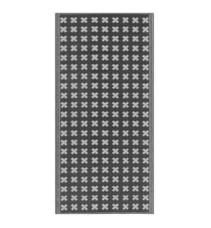 Outdoorteppich ROHTAK Schwarz 90 x 180 cm
