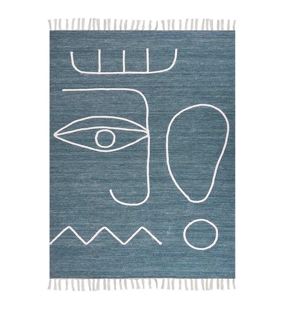 Outdoorteppich YAVU Blau 140 x 200 cm