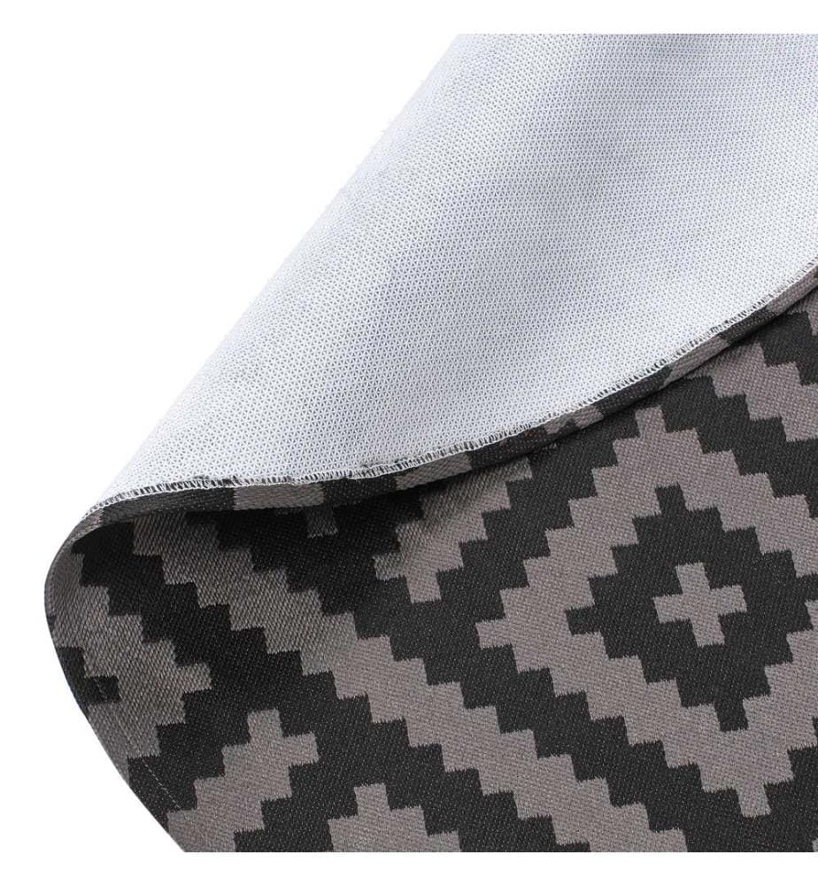Outdoorteppich AJMER Schwarz ø 120 cm