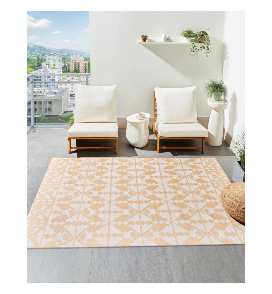 Outdoorteppich BALASORE Beige 160 x 230 cm