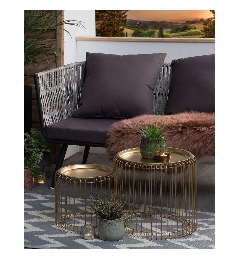 Tapis d'extérieur SIRSA Gris 90 x 180 cm