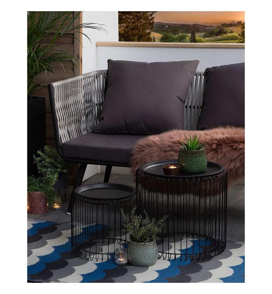 Outdoorteppich BELLARY Blau 90 x 180 cm