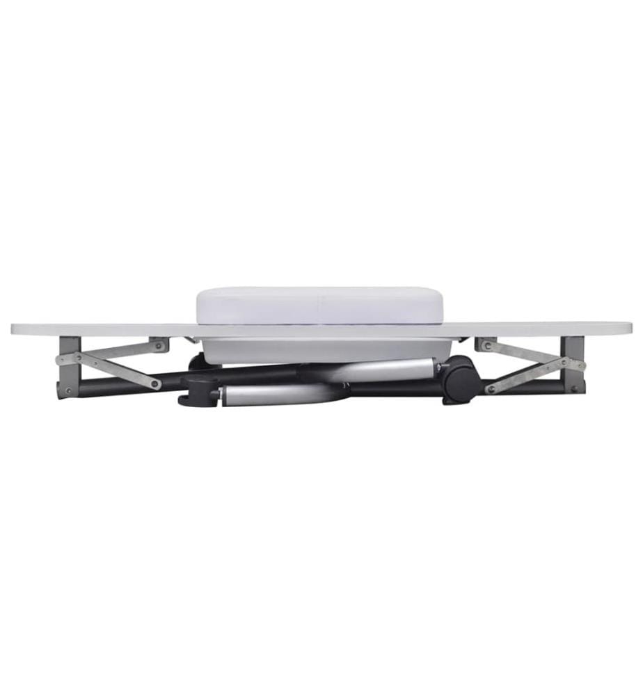 Table à manucure pliable avec roulettes Blanc