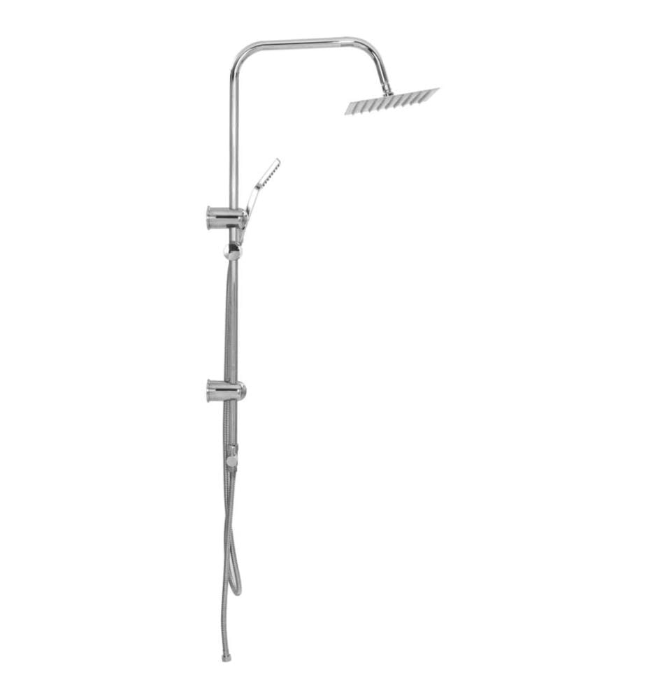 Ensemble de douche à deux têtes avec douchette Acier inoxydable