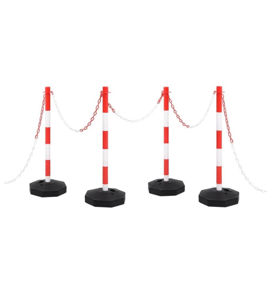 Kettenpfosten-Set mit 10 m Kunststoffkette