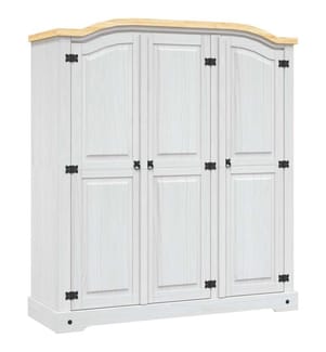 Garde-robe avec 3 portes Gamme Corona pin mexicain Blanc