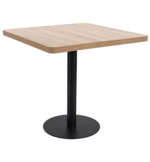 Table de bistro marron clair 80x80 cm MDF