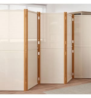 5-tlg. Raumteiler Cremeweiss 350x180 cm