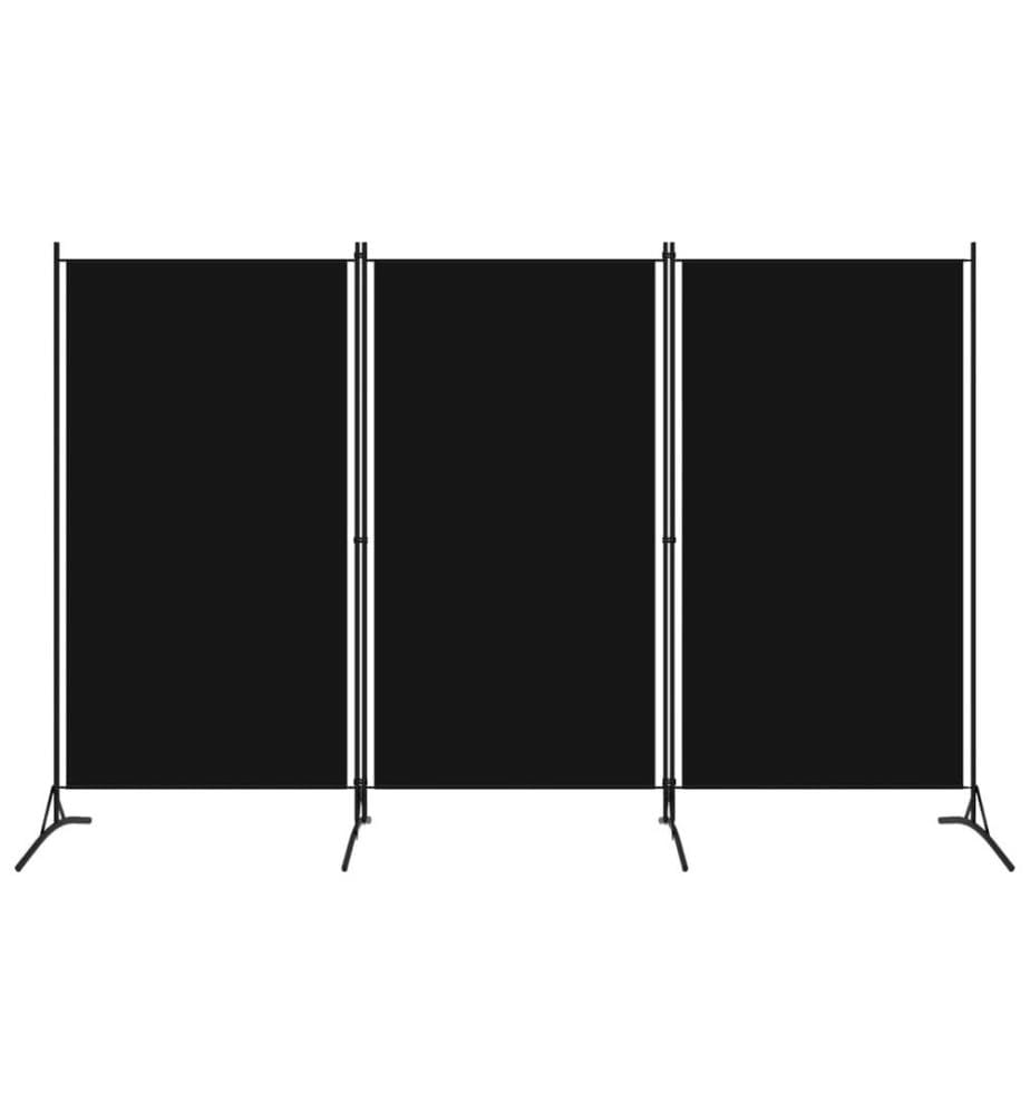 3-tlg. Raumteiler Schwarz 260x180 cm