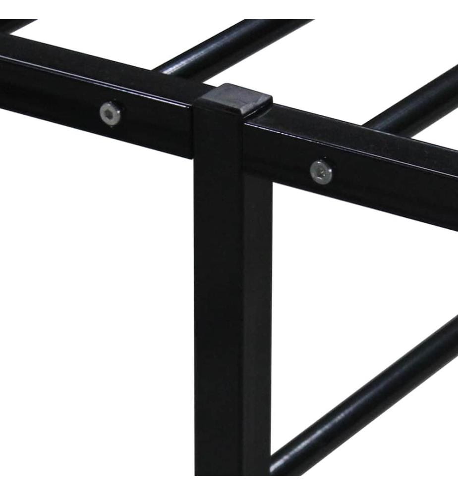 Cadre de lit sans matelas noir métal 160x200 cm