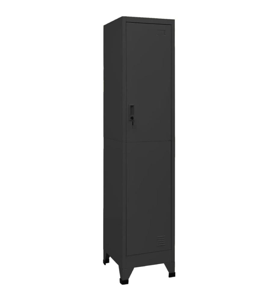 Schliessfachschrank Anthrazit 38x45x180 cm Stahl