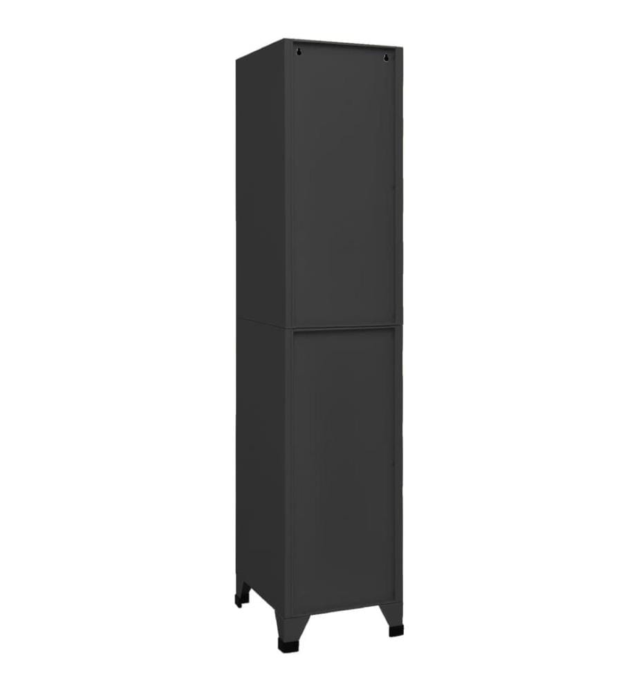 Schliessfachschrank Anthrazit 38x45x180 cm Stahl