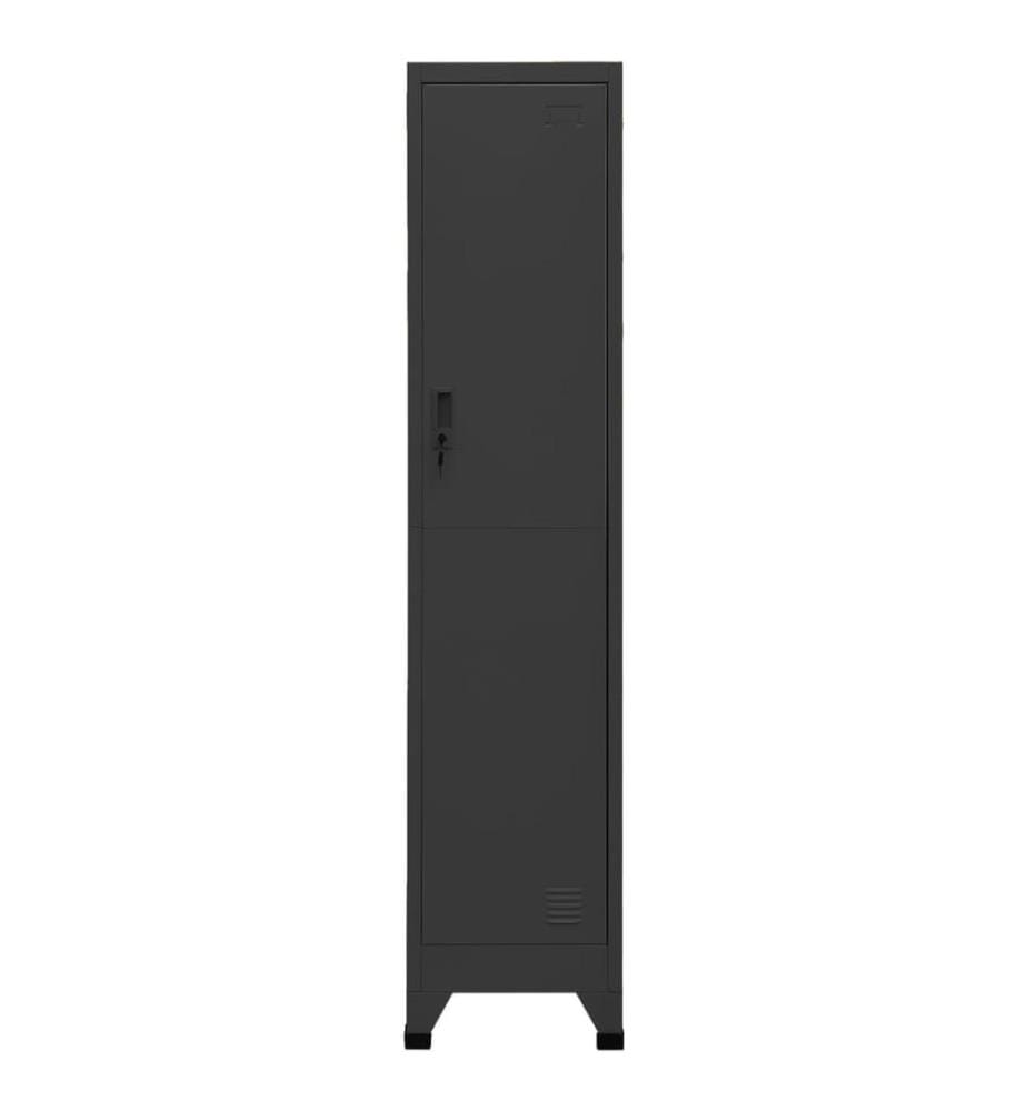 Schliessfachschrank Anthrazit 38x45x180 cm Stahl