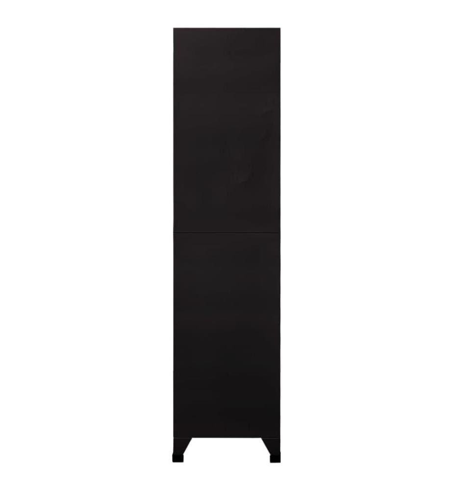 Schliessfachschrank Schwarz 90x45x180 cm Stahl