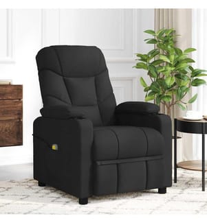 Fauteuil inclinable Noir Tissu
