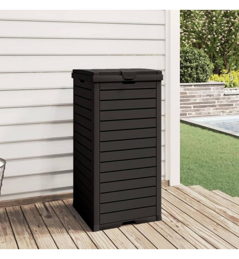 Outdoor-Mülltonne Schwarz 41x41x86 cm Polypropylen