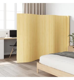 Paravent Hell Natur 165x600 cm Bambus