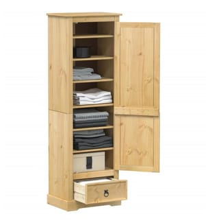Garde-robe Corona 55x38x170 cm bois de pin massif