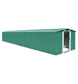 Gerätehaus Grün 257x779x181 cm Verzinkter Stahl