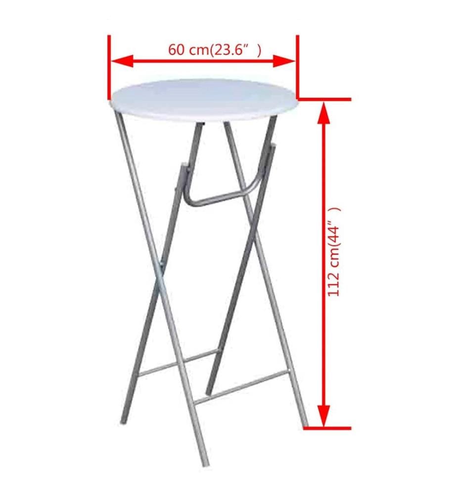 Table de bar 4 pcs avec dessus de table en MDF Blanc