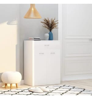 Schuhschrank Weiss 60×35×84 cm Holzwerkstoff