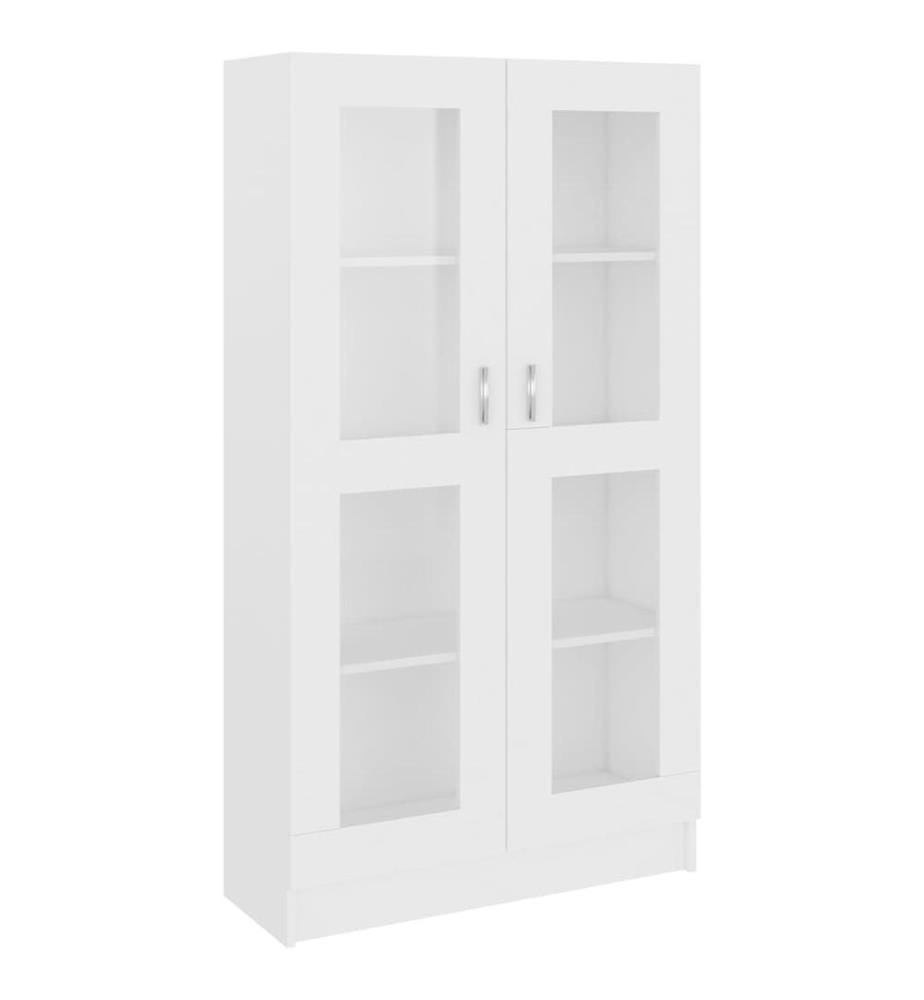 Armoire à vitrine Blanc 82,5x30,5x150 cm Bois d'ingénierie