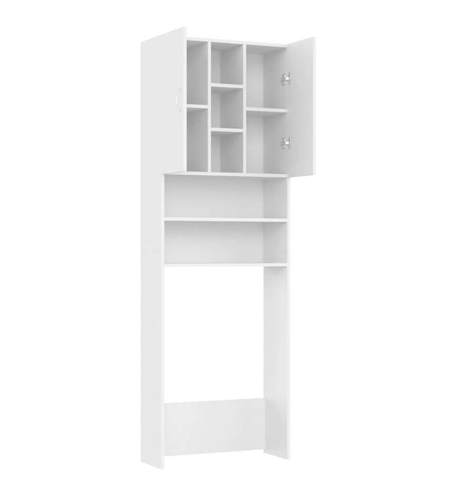 Meuble pour machine à laver Blanc 64x25,5x190 cm