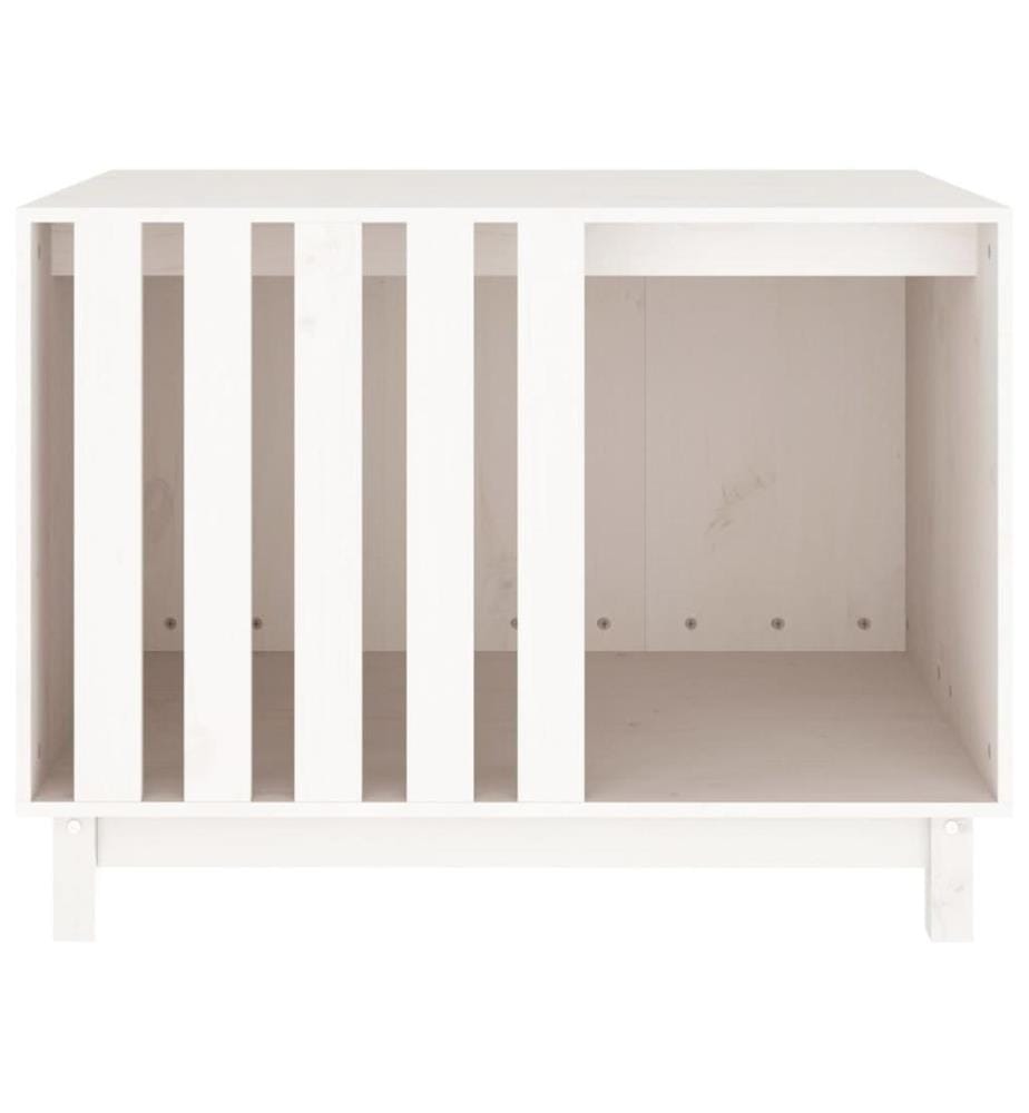 Niche pour chien Blanc 90x60x67 cm Bois de pin massif