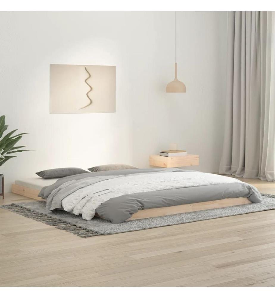 Cadre de lit sans matelas 160x200 cm bois massif de pin
