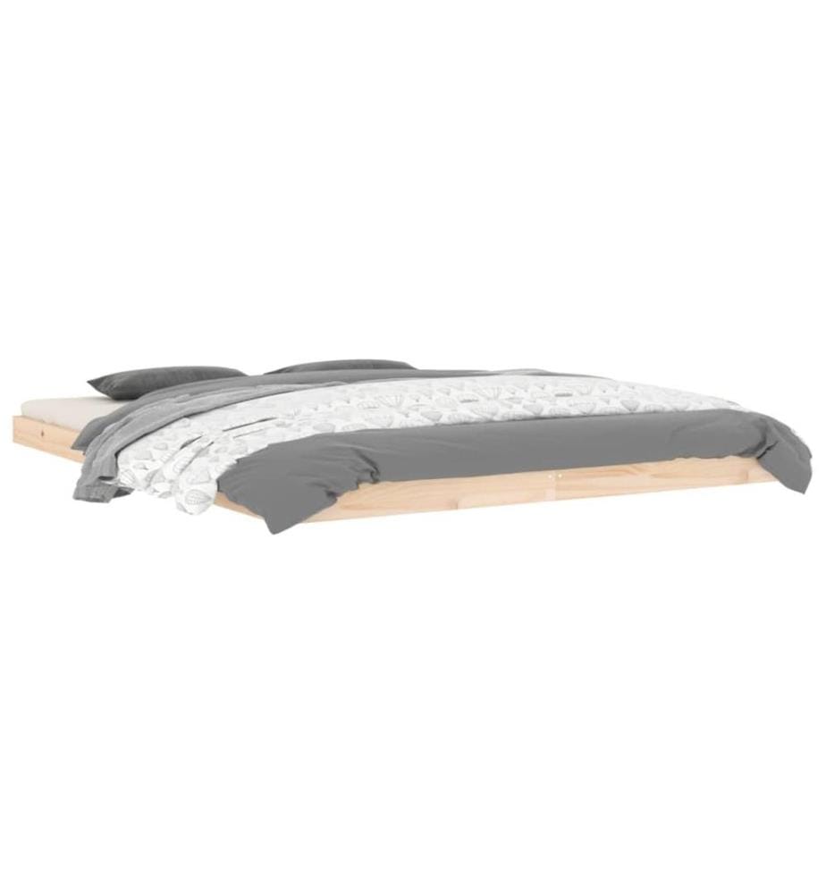 Cadre de lit sans matelas 160x200 cm bois massif de pin