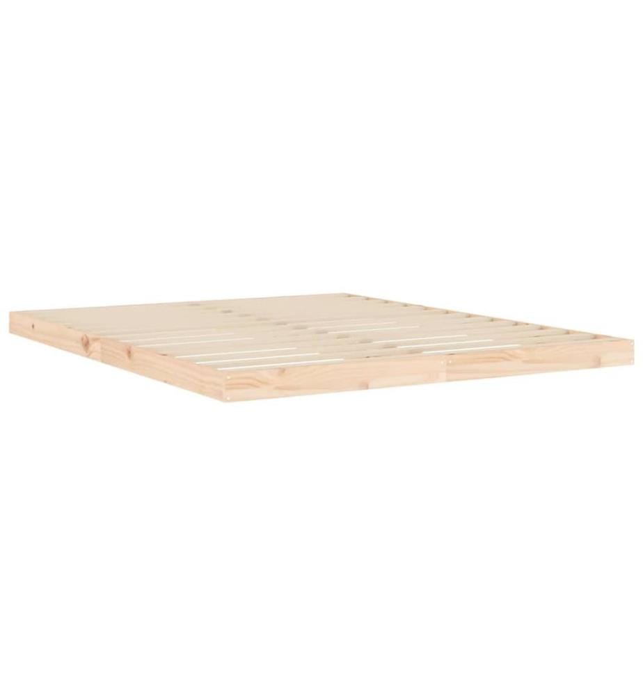 Cadre de lit sans matelas 160x200 cm bois massif de pin