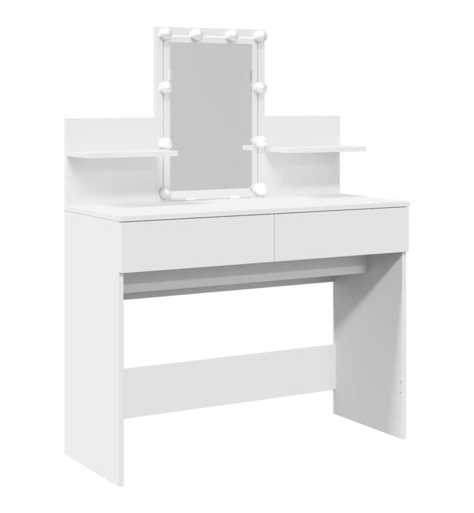 Coiffeuse avec LED blanc 100x40x130 cm