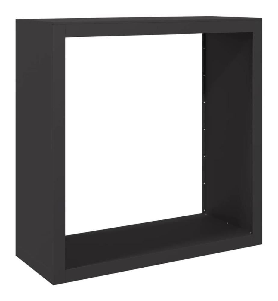 Portant de bois de chauffage noir 100x40x100 cm acier