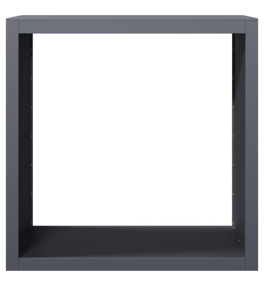 Portant de bois de chauffage anthracite 100x40x100 cm acier