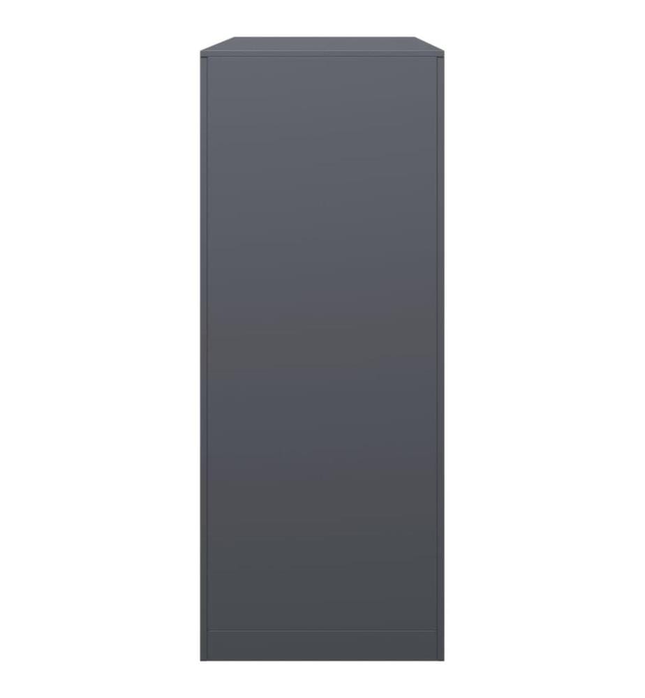 Portant de bois de chauffage anthracite 100x40x100 cm acier