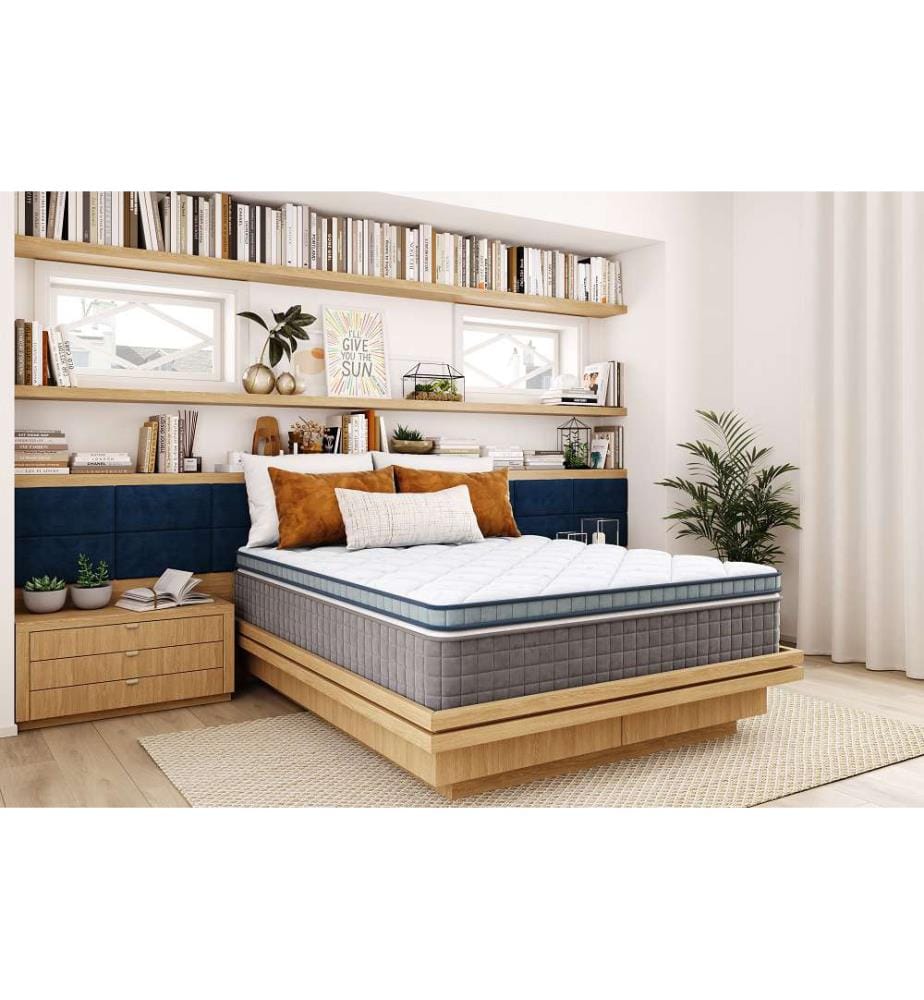 Matratzenauflage 2 in 1, Sommerseite und Memory Foam-Schaumseite - 80 x 200 cm