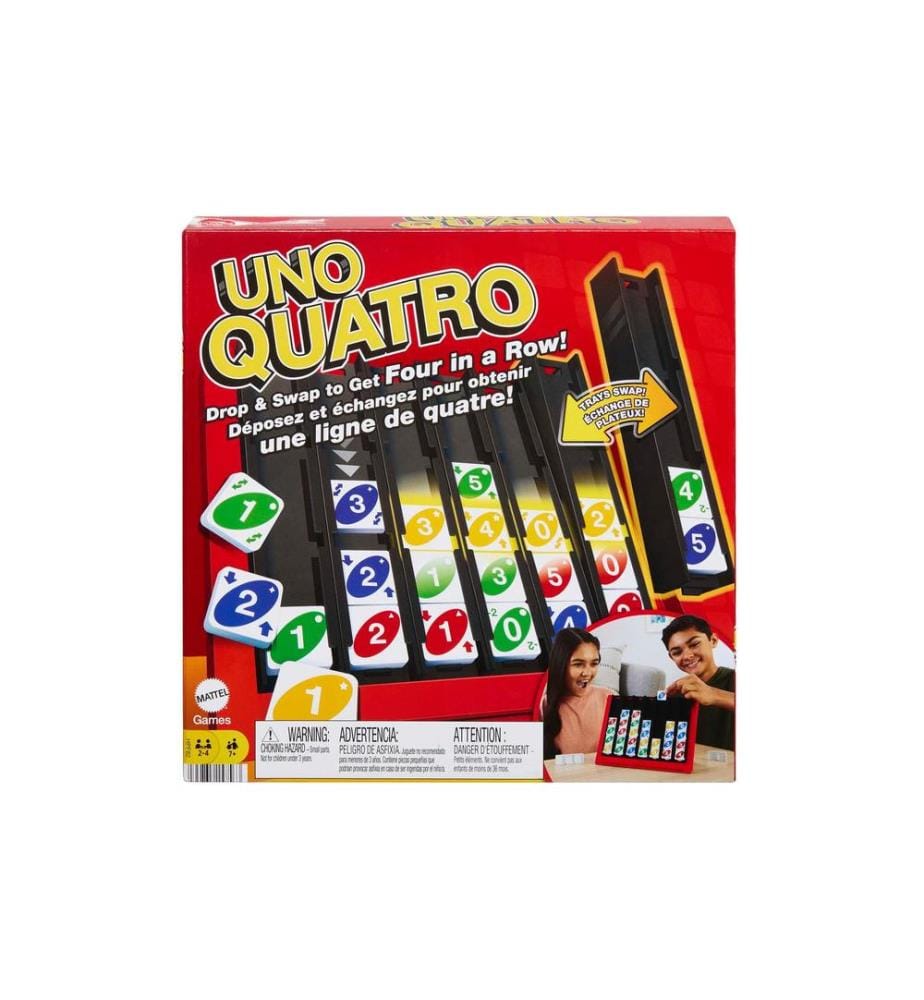 Mattel Spiele - Familienspiel UNO Quatro