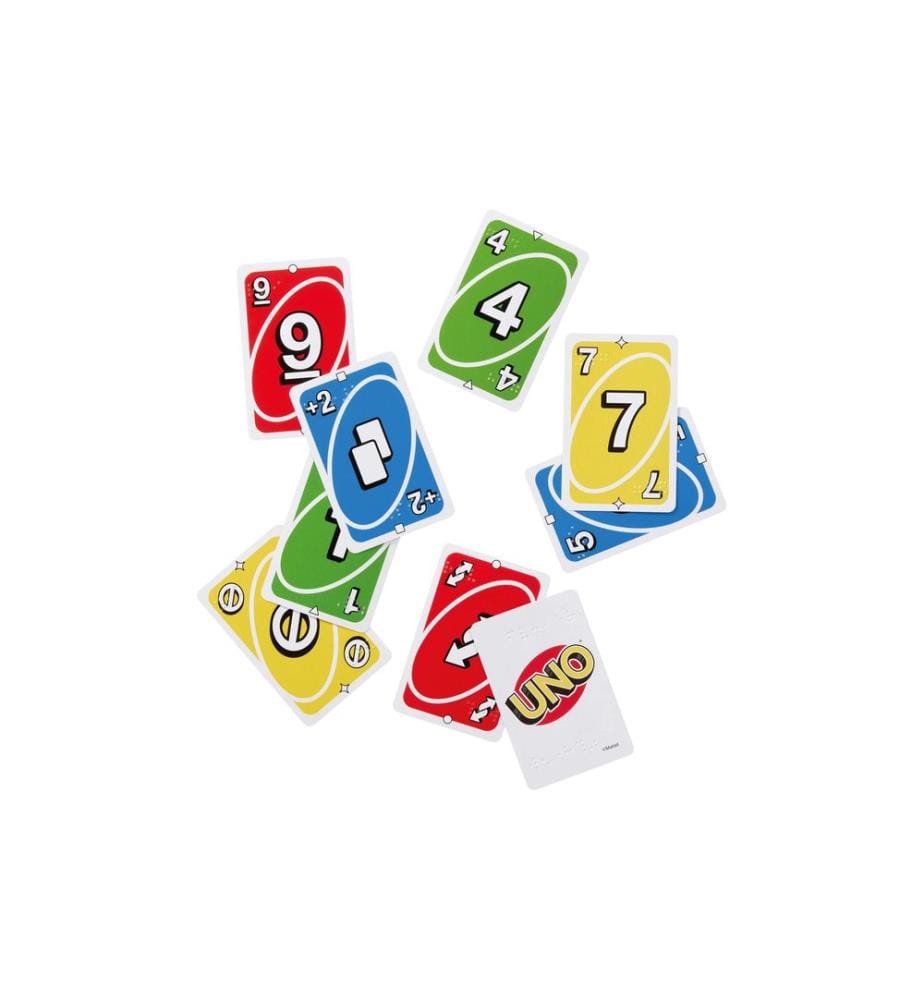 Mattel Spiele - Jeux de cartes Braille de l'ONU à partir de 7 ans, 2-10 joueurs